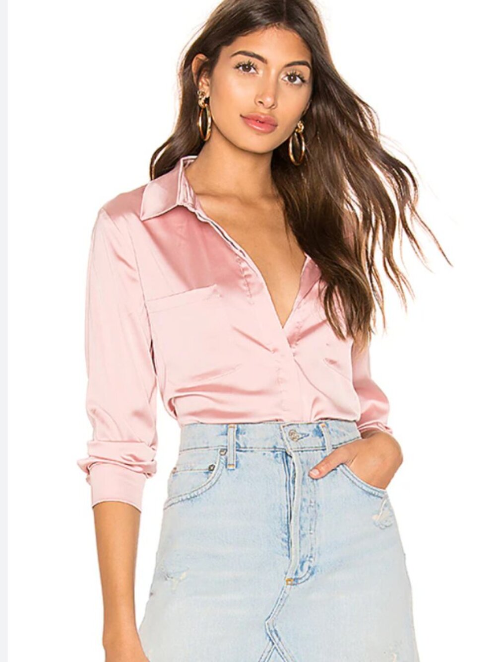 SUPERDOWN Caroline button down shirt size XS